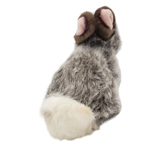 Miyoni Tots by Aurora Bunny Rabbit Plush 8” Gray Stuffed Animal Netherland Dwarf - Picture 5 of 6